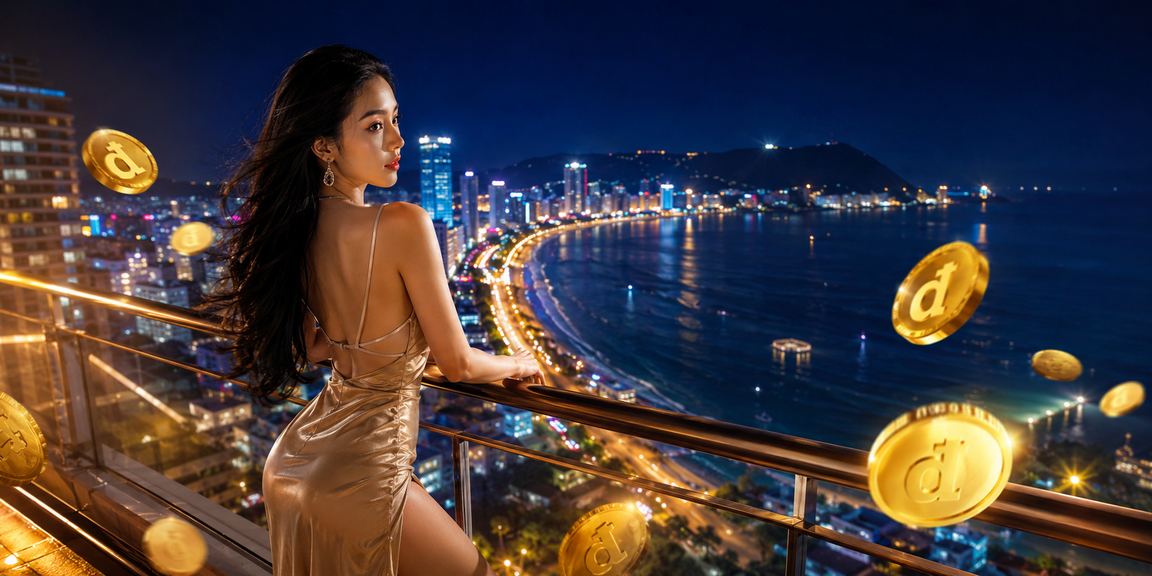 Người dùng ở Vũng Tàu đăng nhập tài khoản giải trí trên điện thoại cạnh bãi biển